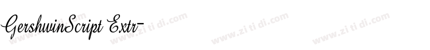 GershwinScript Extr字体转换 GershwinScript Extr字体转换